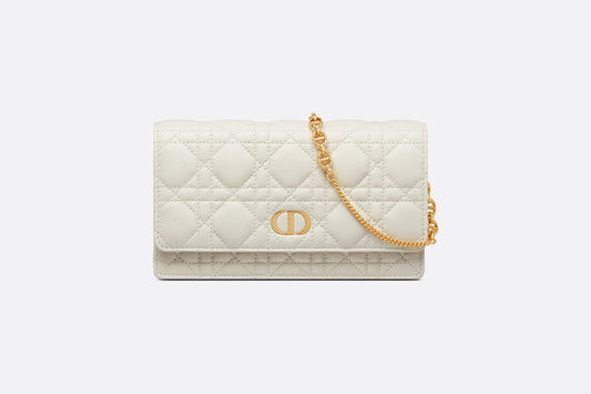 Dior Caro Pouch • Latte Supple Cannage Calfskin