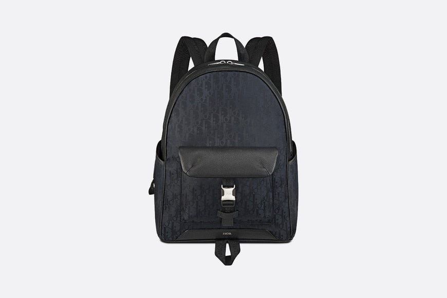 Dior Explorer Backpack • Black Dior Oblique Mirage Technical Fabric and Grained Calfskin