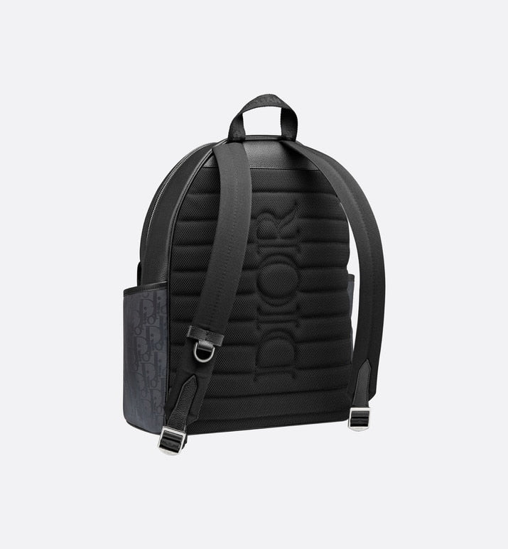 Dior Explorer Backpack • Black Dior Oblique Mirage Technical Fabric and Grained Calfskin