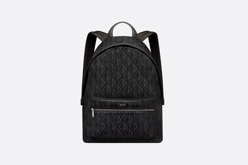 Rider Backpack • Black CD Diamond Canvas and Smooth Calfskin