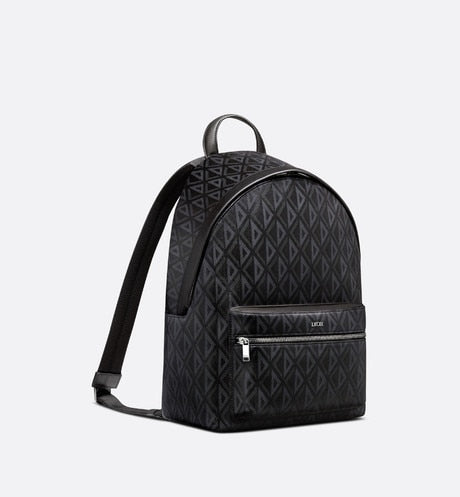 Rider Backpack • Black CD Diamond Canvas and Smooth Calfskin