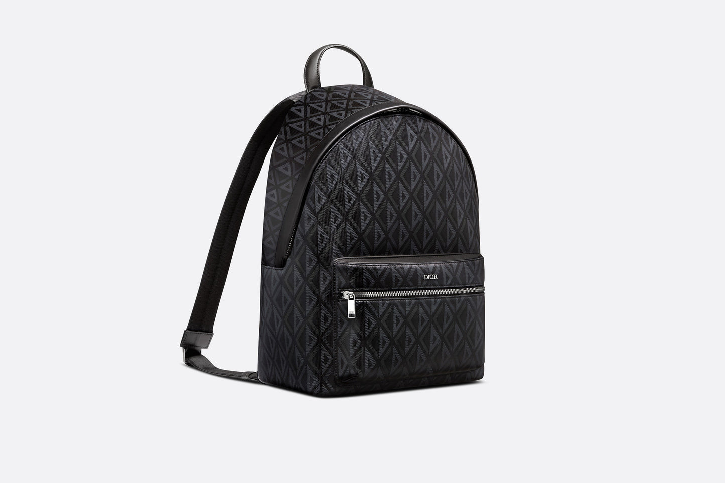 Rider Backpack • Black CD Diamond Canvas and Smooth Calfskin