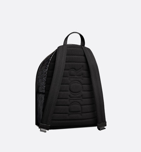 Rider Backpack • Black CD Diamond Canvas and Smooth Calfskin