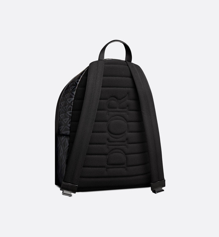 Rider Backpack • Black CD Diamond Canvas and Smooth Calfskin