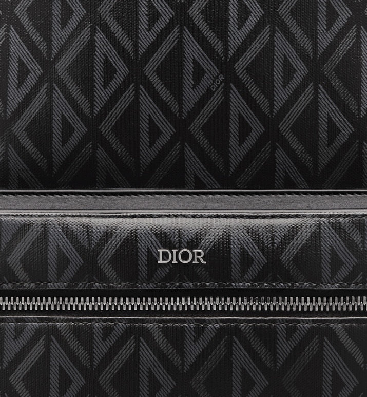 Rider Backpack • Black CD Diamond Canvas and Smooth Calfskin