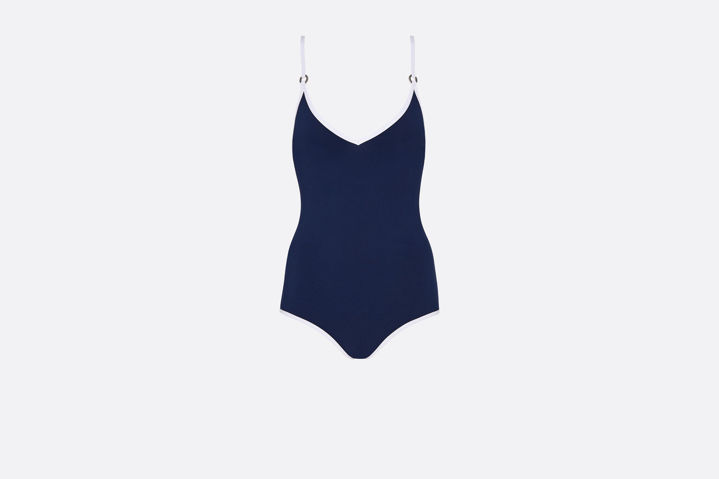 One-Piece Swimsuit • Blue and White Technical Fabric