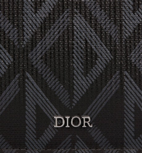 Zipped Card Holder • Black CD Diamond Canvas