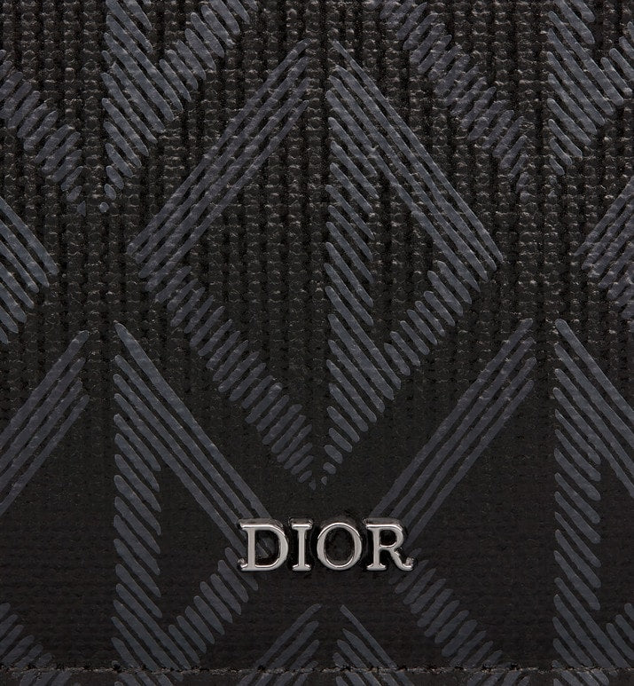 Zipped Card Holder • Black CD Diamond Canvas