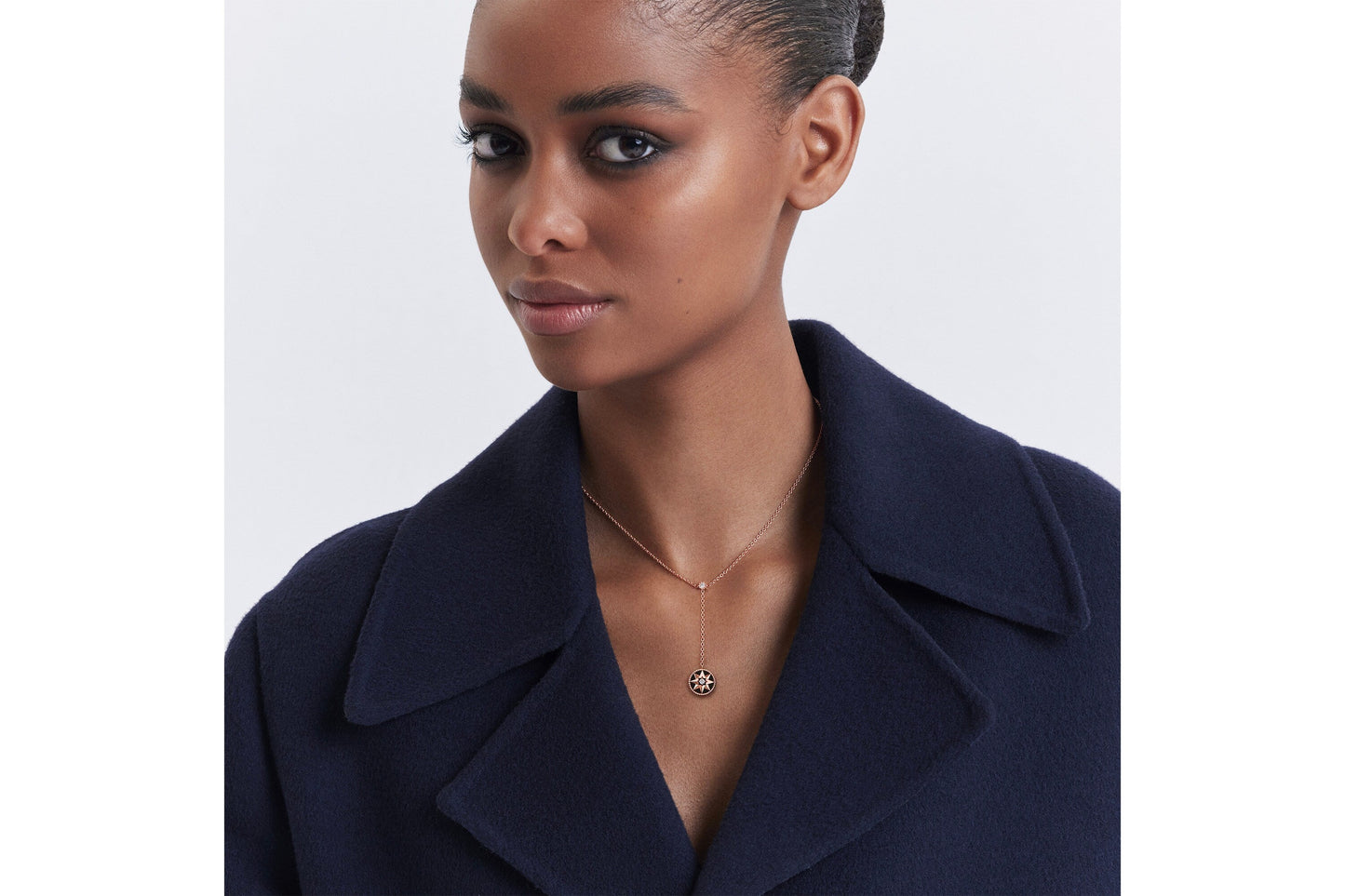 Rose Des Vents Necklace • Pink Gold, Diamonds and Onyx