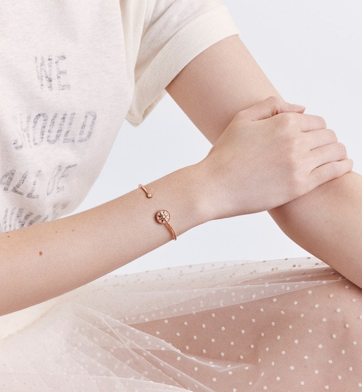 Rose Des Vents Bracelet • Pink Gold, Diamonds and Pink Opal