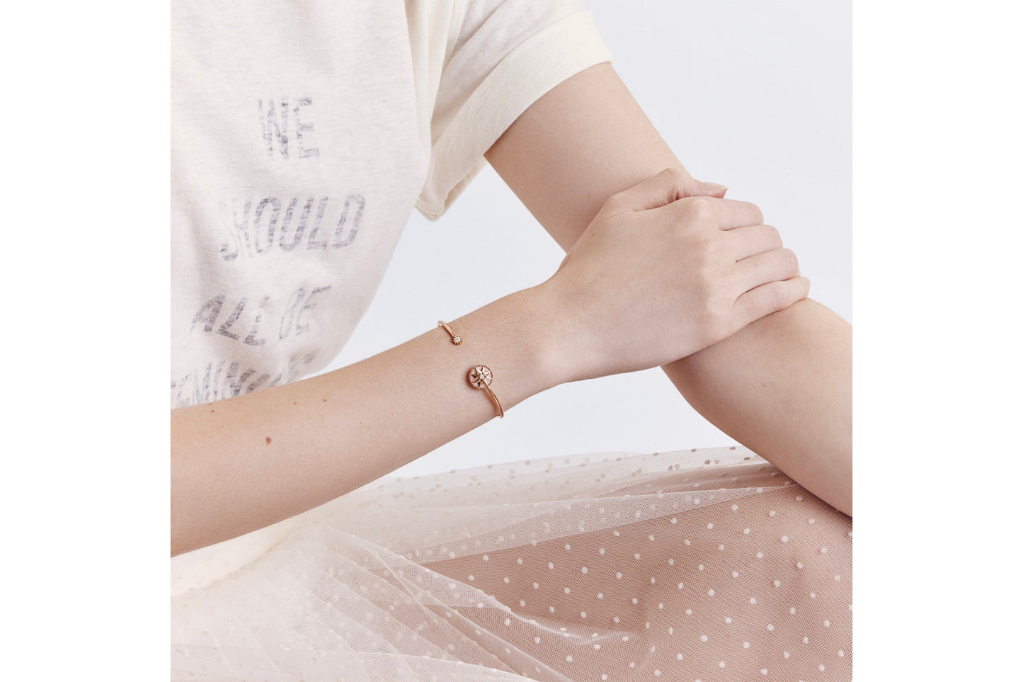 Rose Des Vents Bracelet • Pink Gold, Diamonds and Pink Opal