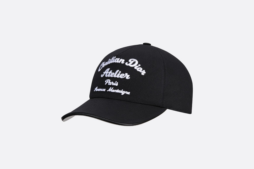 Christian Dior Atelier Baseball Cap • Black Cotton Canvas