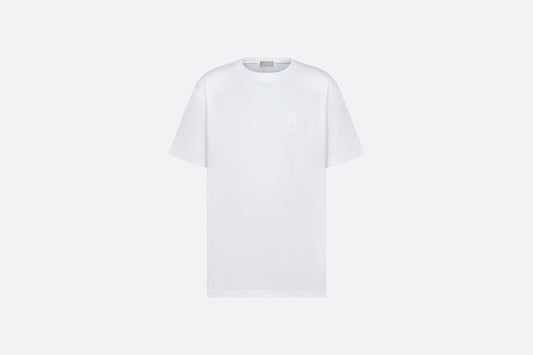 CD Étoile Embroidered Relaxed-Fit T-Shirt • White Cotton Jersey