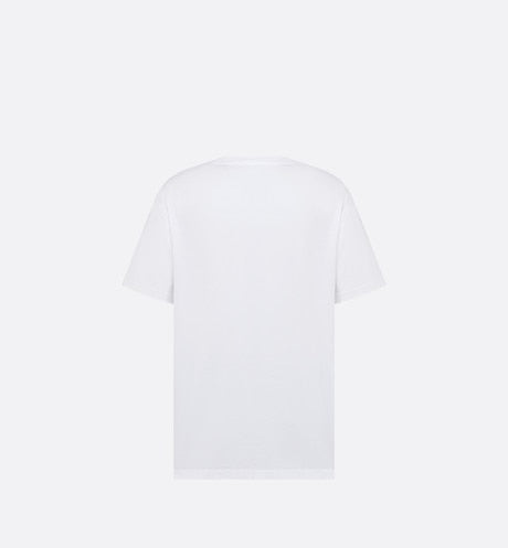 CD Étoile Embroidered Relaxed-Fit T-Shirt • White Cotton Jersey