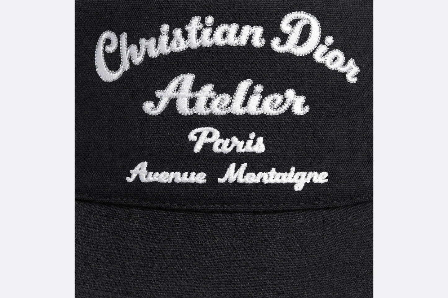 'Christian Dior Atelier' Bucket Hat • Black Cotton Canvas
