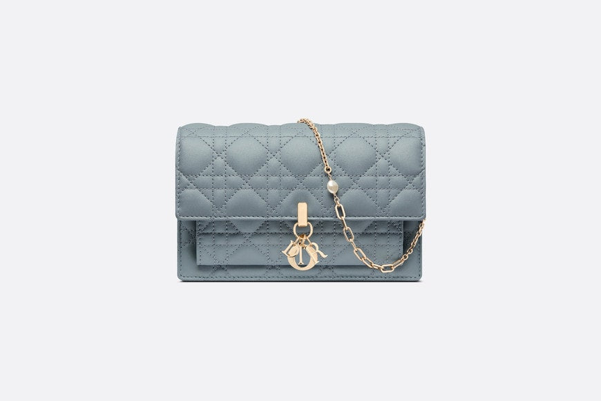 Lady Dior Chain Pouch • Cloud Blue Cannage Lambskin
