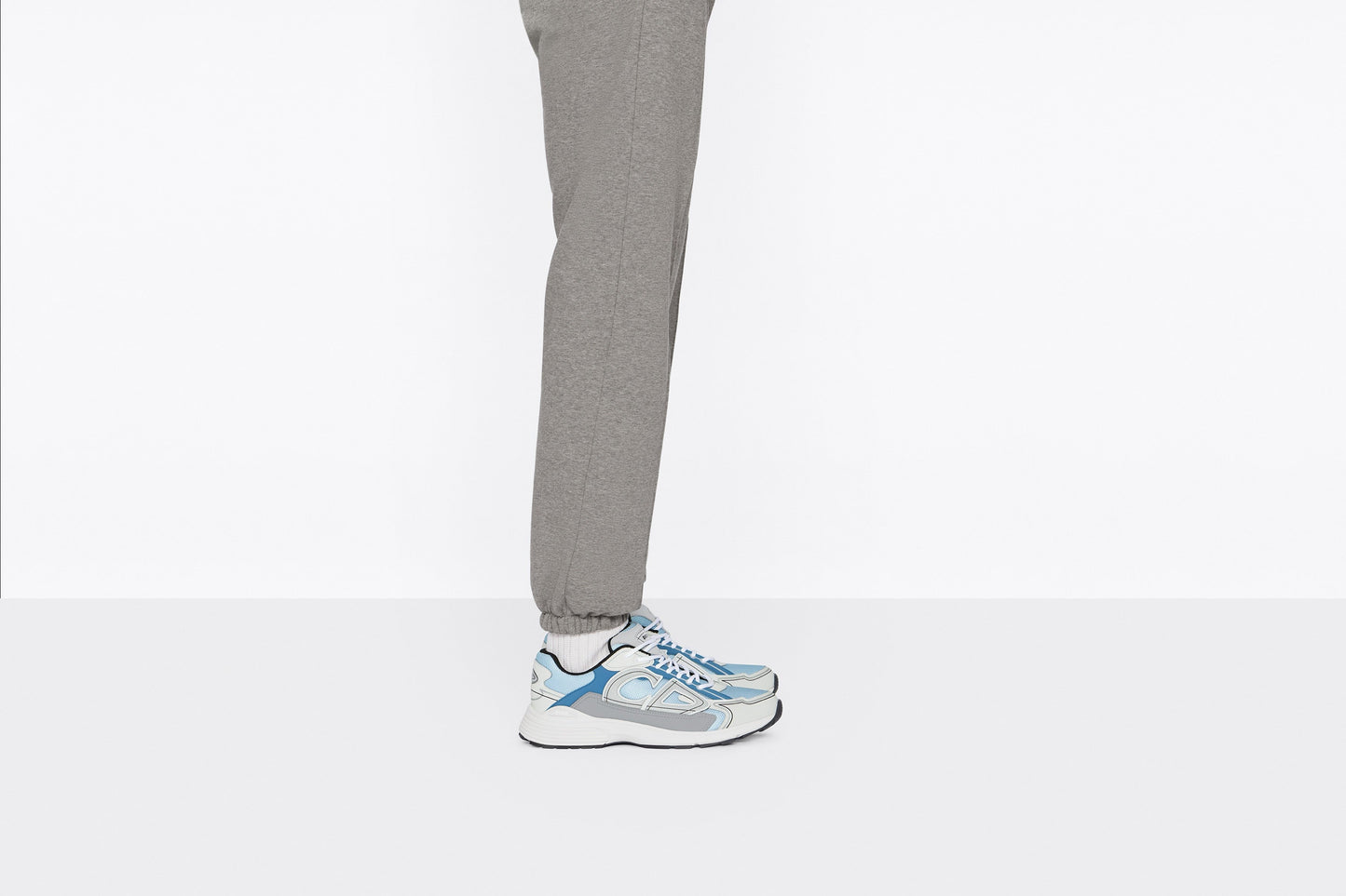 B30 Sneaker • Light Blue Mesh and Blue, Gray and White Technical Fabric