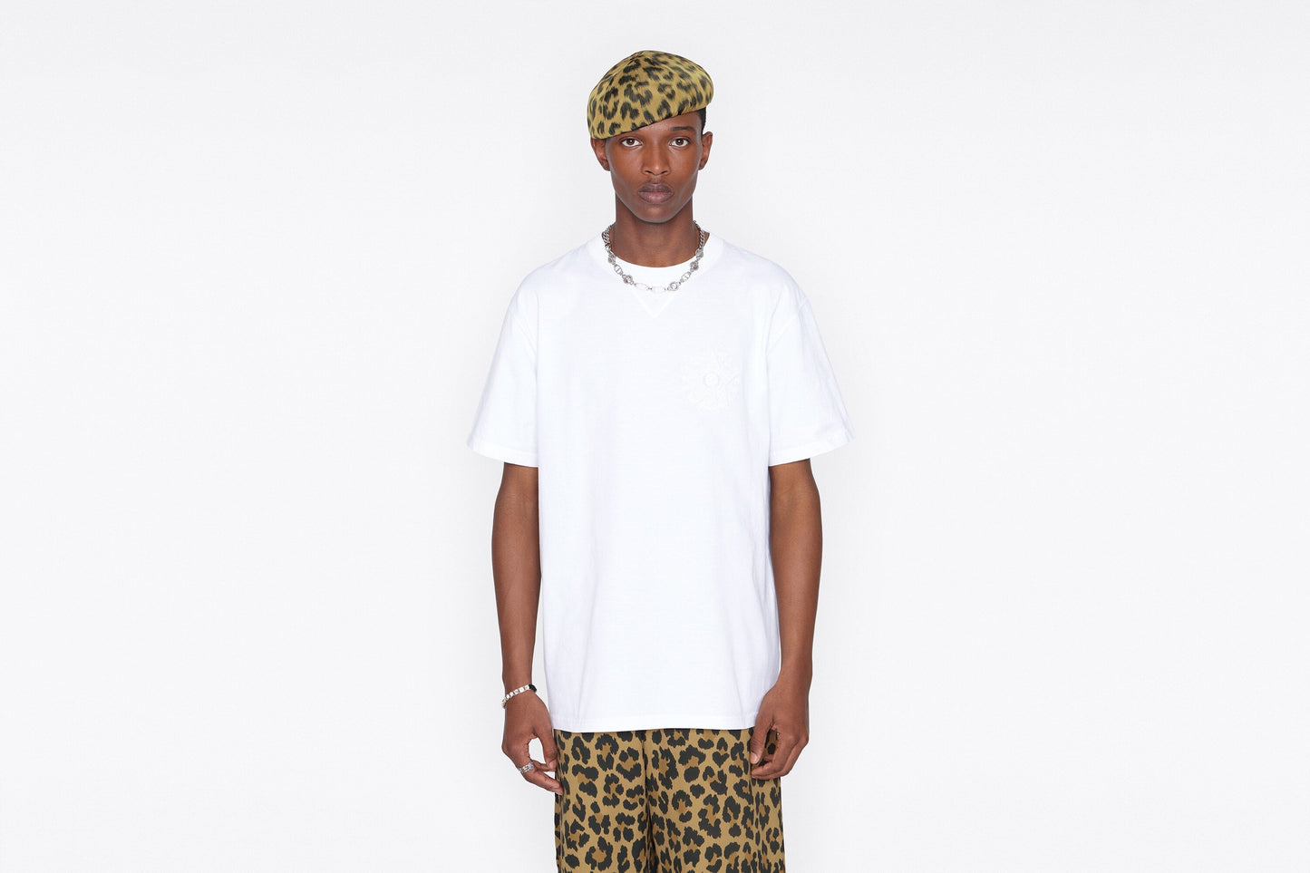 CD Étoile Embroidered Relaxed-Fit T-Shirt • White Cotton Jersey