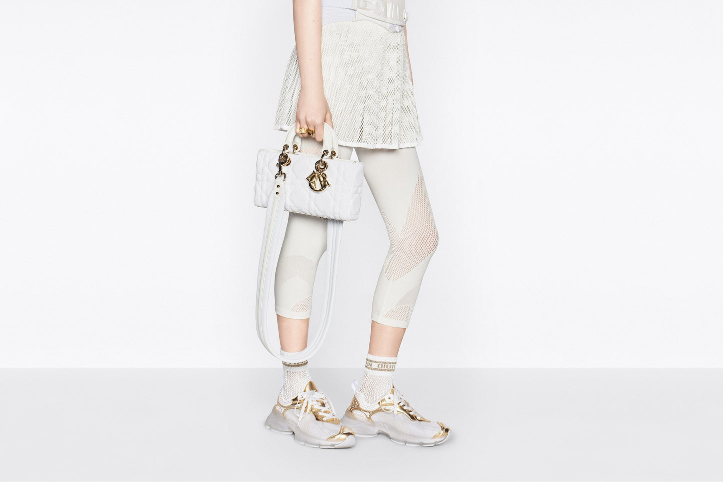 Medium Lady D-Joy Bag • Sand-Colored Cannage Lambskin