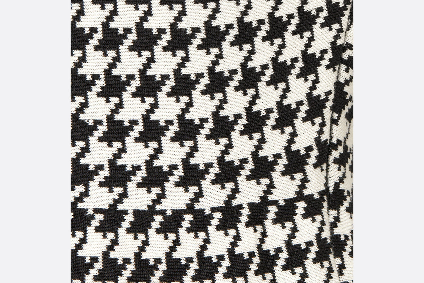 Mid-Length Dress • Black and White Houndstooth Technical Cotton Jacquard