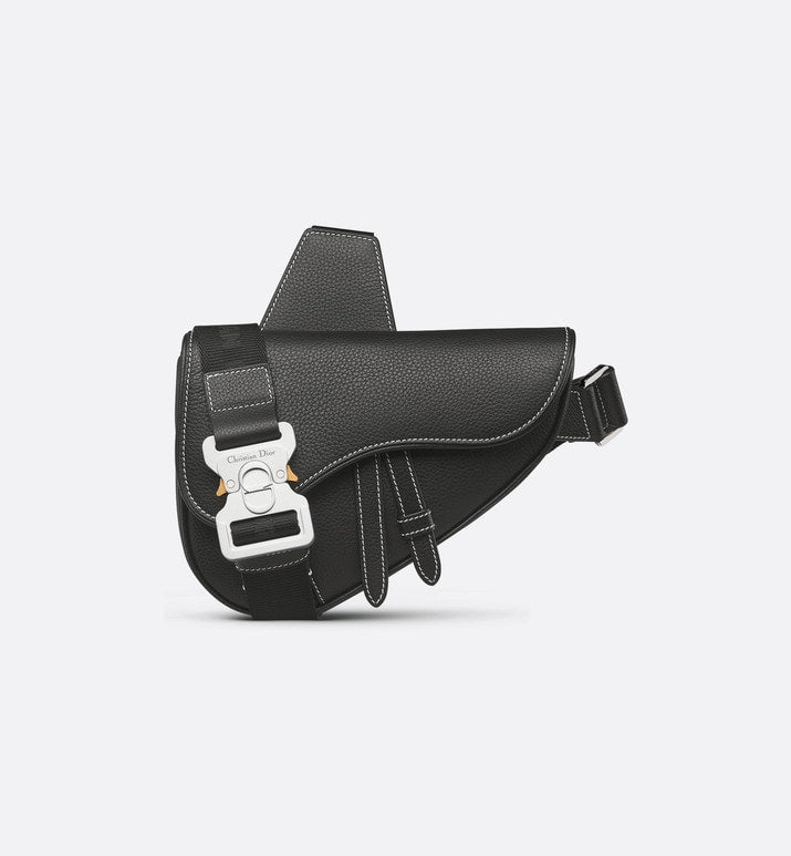 Mini Saddle Bag • Black Grained Calfskin