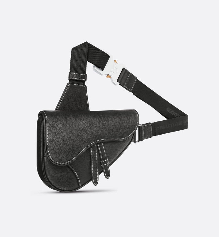 Mini Saddle Bag • Black Grained Calfskin