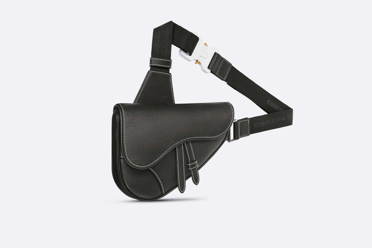 Mini Saddle Bag • Black Grained Calfskin