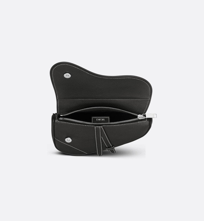 Mini Saddle Bag • Black Grained Calfskin