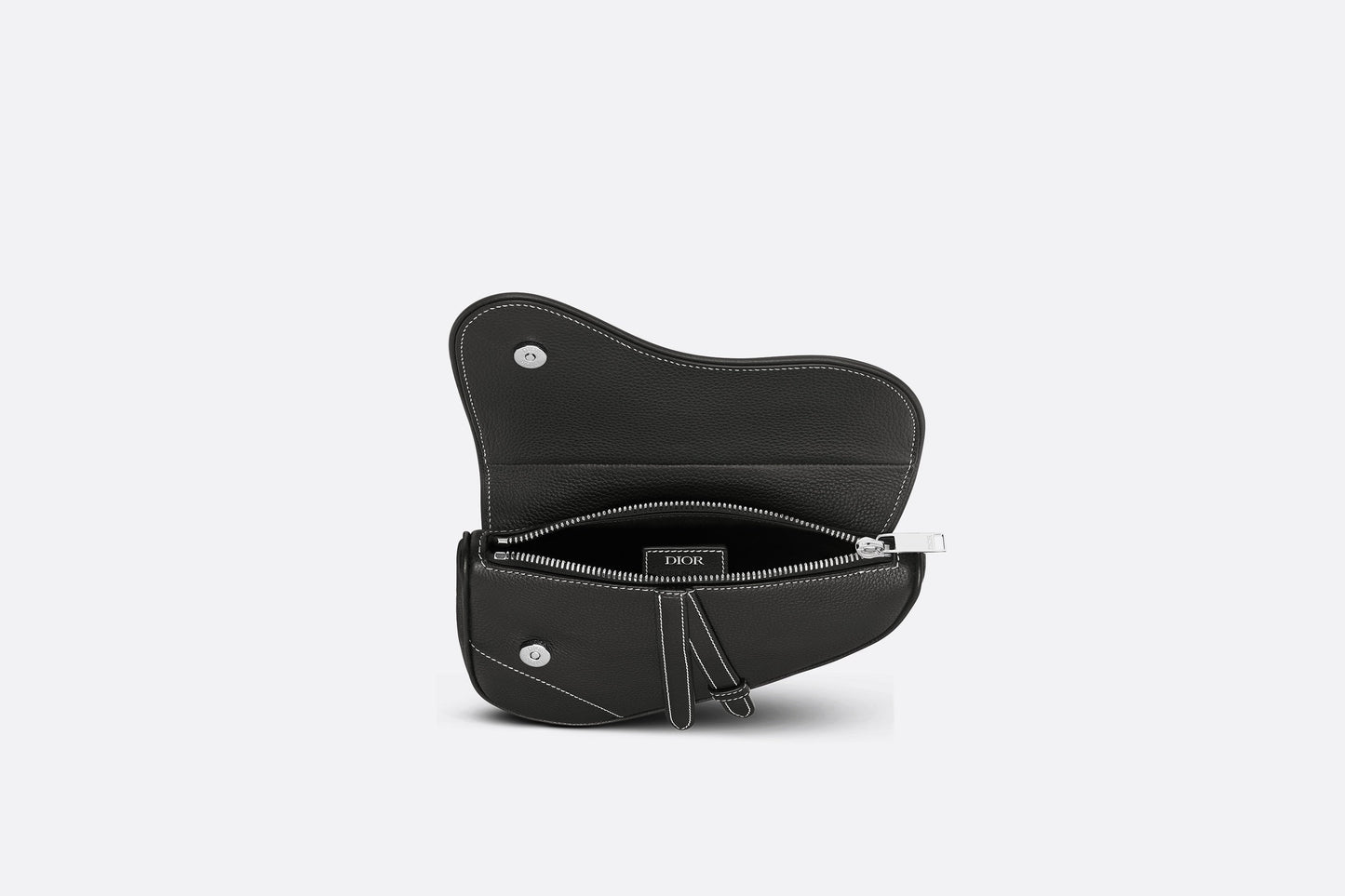 Mini Saddle Bag • Black Grained Calfskin
