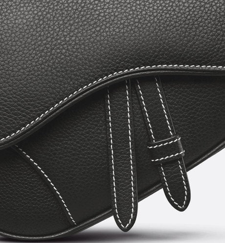 Mini Saddle Bag • Black Grained Calfskin