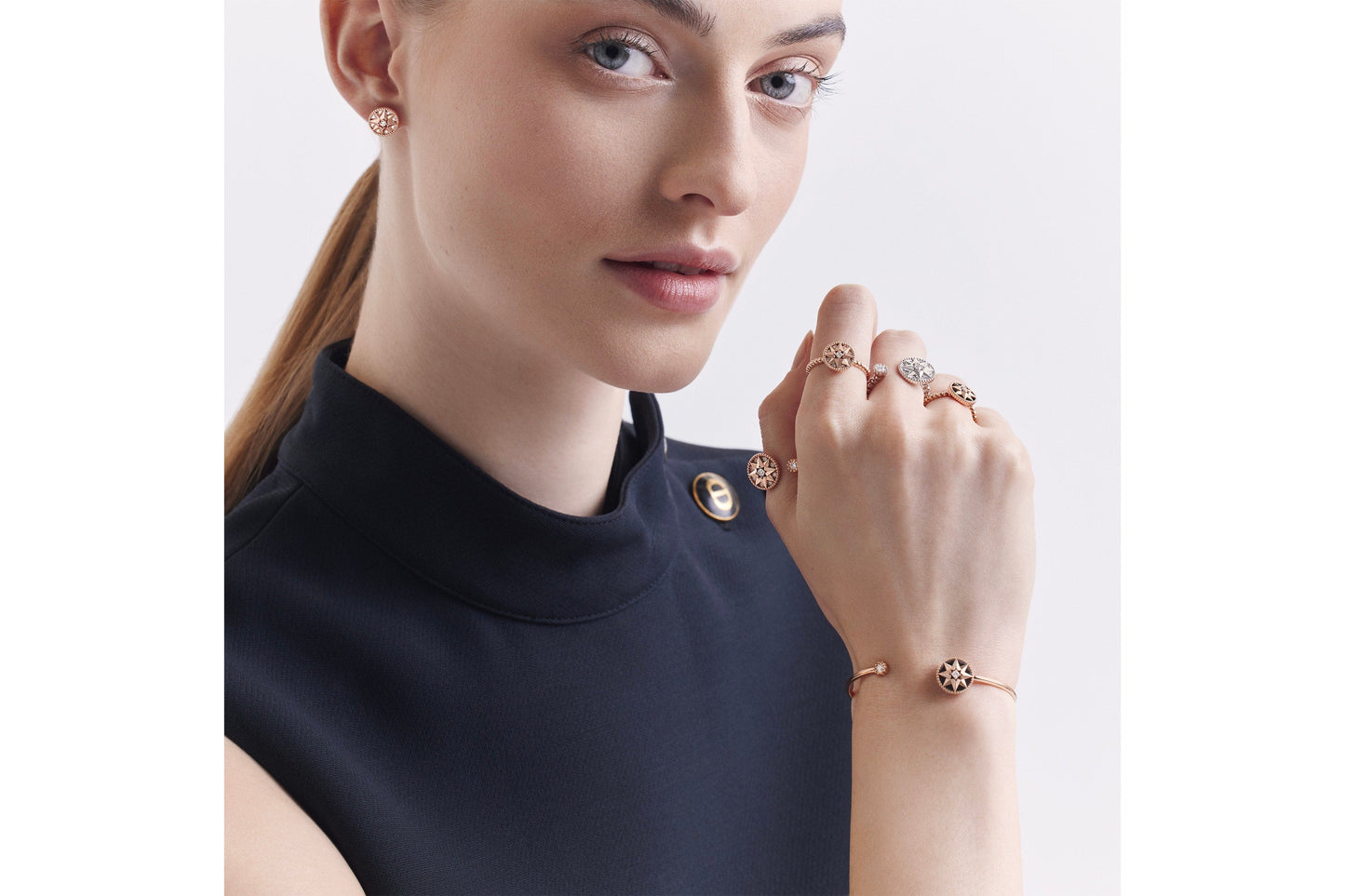 Rose Des Vents Ring • Pink Gold and Diamonds