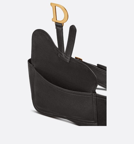 Saddle Belt • Black Smooth Calfskin, 13.5 CM