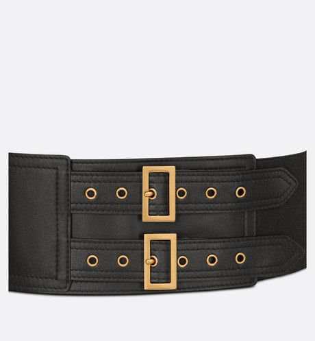 Saddle Belt • Black Smooth Calfskin, 13.5 CM