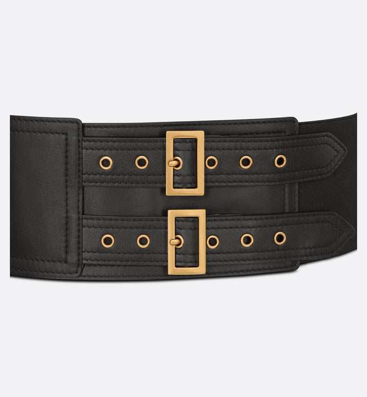 Saddle Belt • Black Smooth Calfskin, 13.5 CM