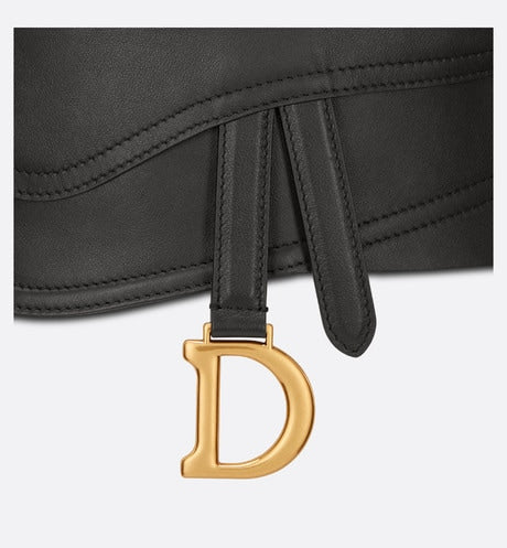 Saddle Belt • Black Smooth Calfskin, 13.5 CM