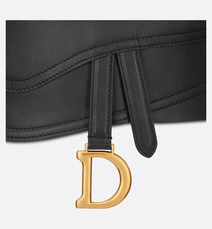 Saddle Belt • Black Smooth Calfskin, 13.5 CM