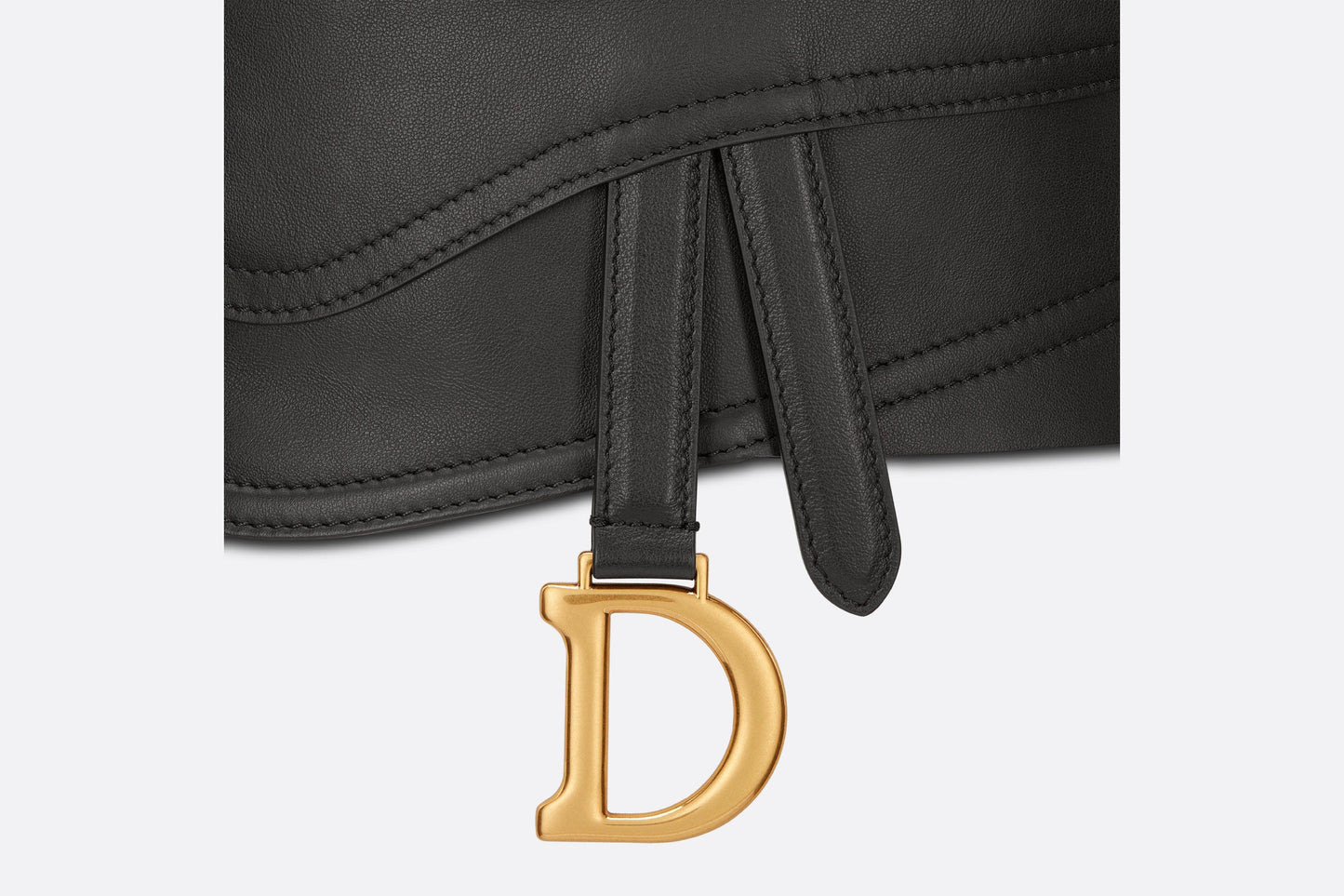 Saddle Belt • Black Smooth Calfskin, 13.5 CM