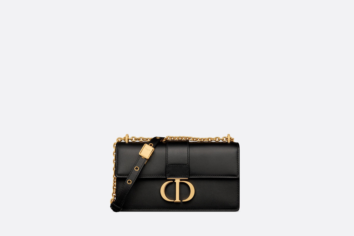 30 Montaigne East-West Bag with Chain • Black Calfskin