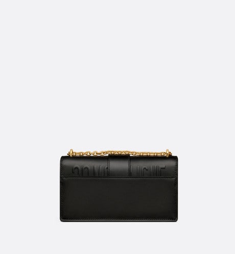 30 Montaigne East-West Bag with Chain • Black Calfskin