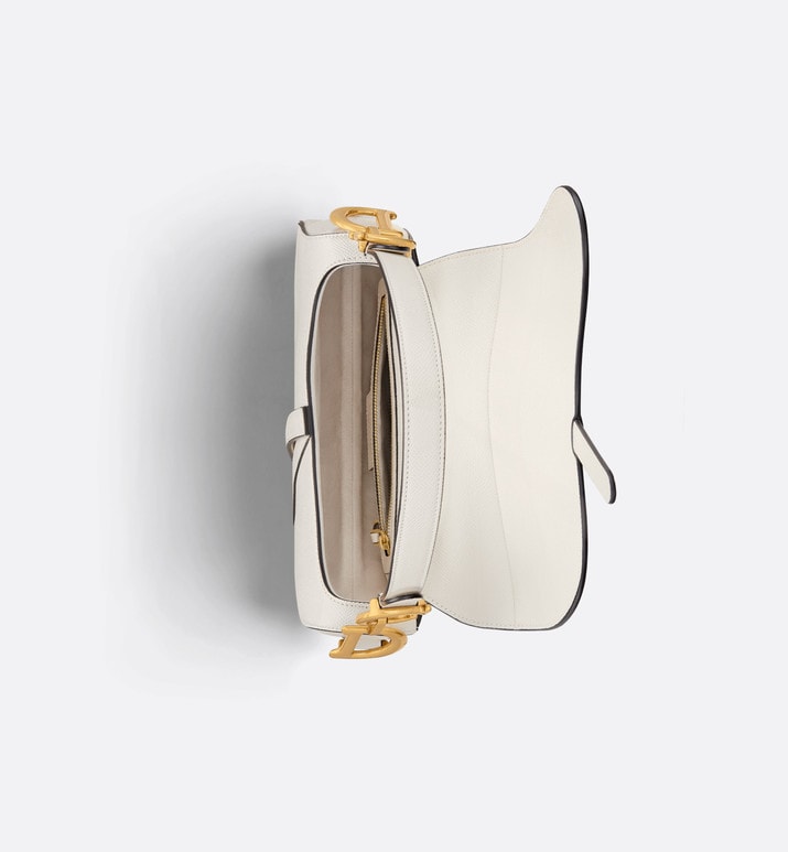 Saddle Bag with Strap • Latte Grained Calfskin