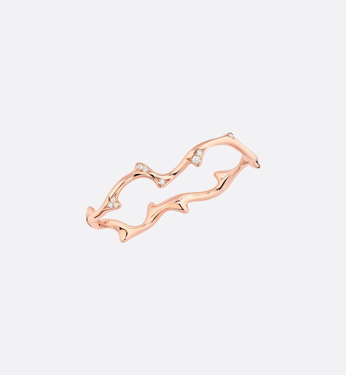Bois de Rose Double Ring • Pink Gold and Diamonds
