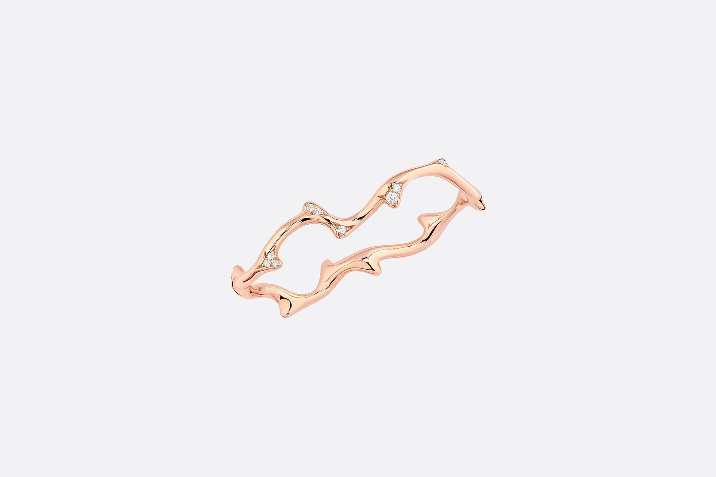 Bois de Rose Double Ring • Pink Gold and Diamonds