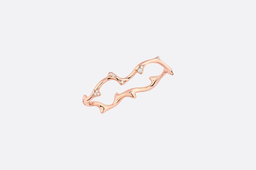 Bois de Rose Double Ring • Pink Gold and Diamonds