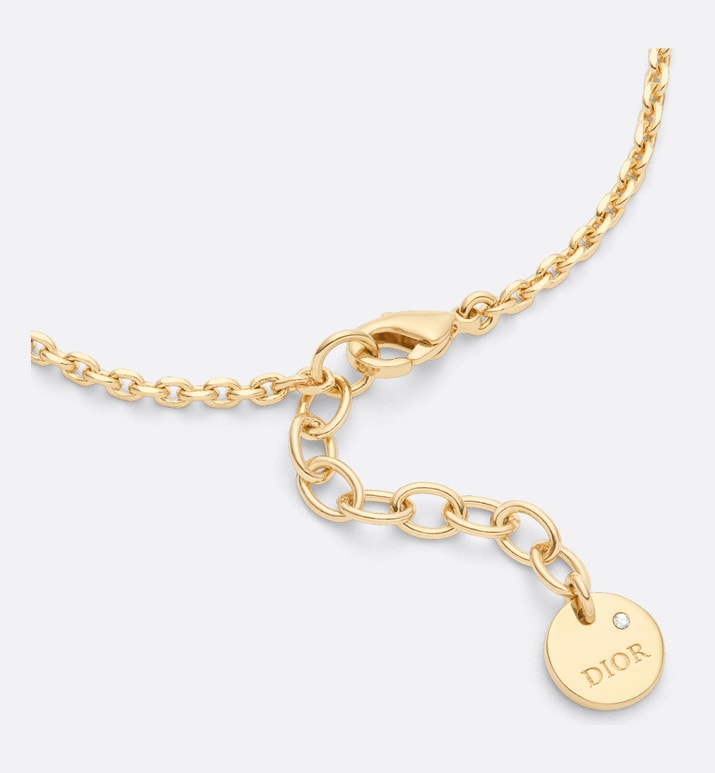 Petit CD Bracelet • Gold-Finish Metal with a White Resin Pearl