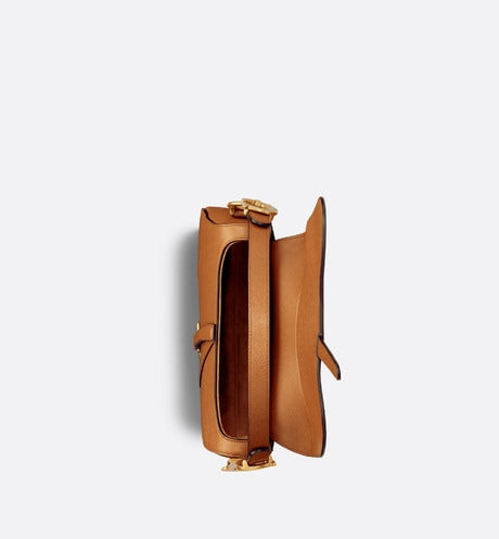 Saddle Bag with Strap • Golden Saddle Grained Calfskin