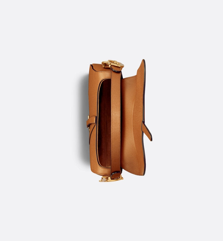 Saddle Bag with Strap • Golden Saddle Grained Calfskin