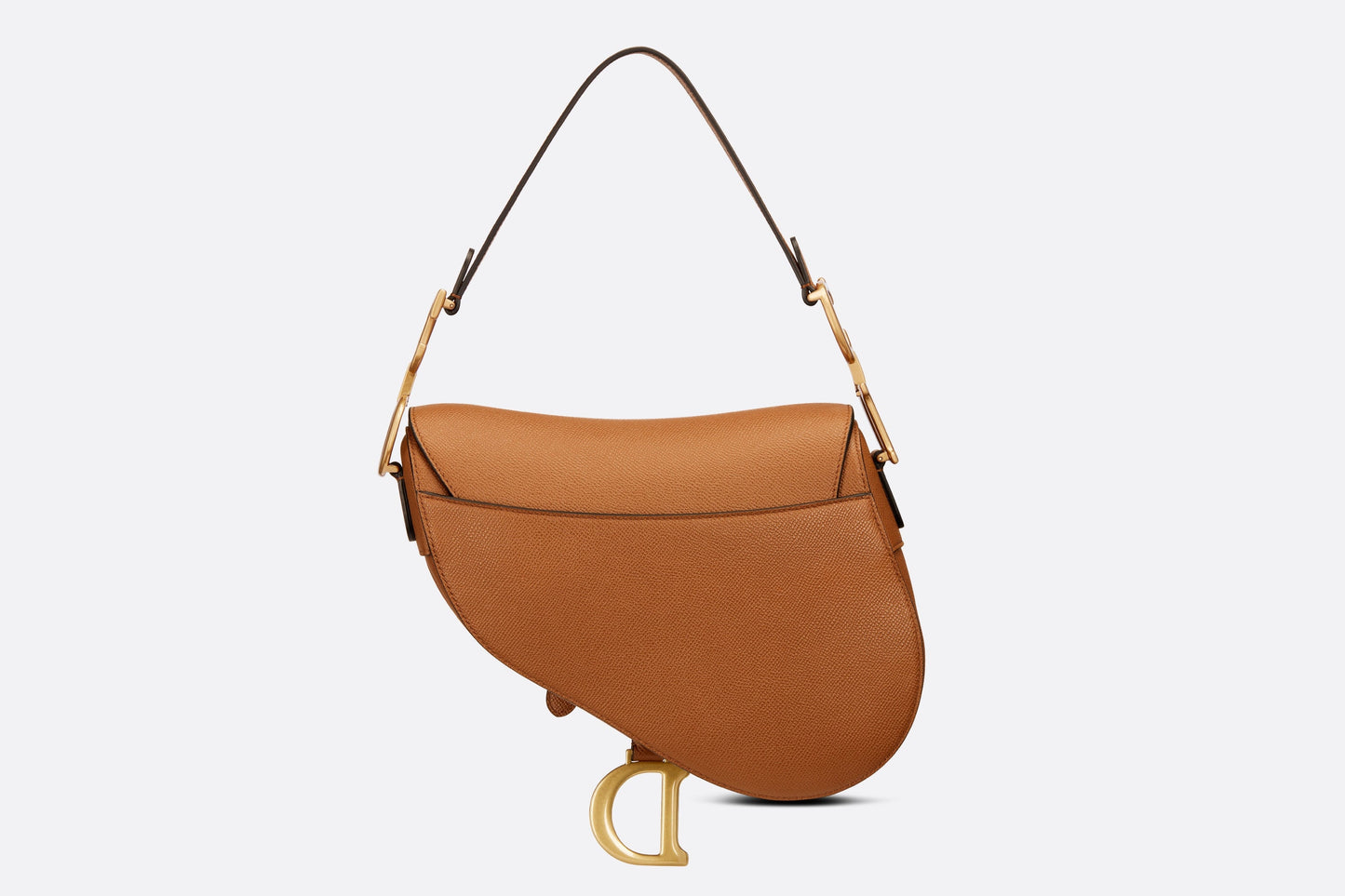 Saddle Bag with Strap • Golden Saddle Grained Calfskin