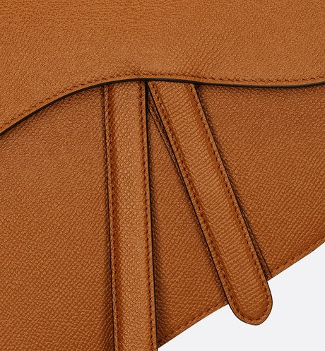 Saddle Bag with Strap • Golden Saddle Grained Calfskin