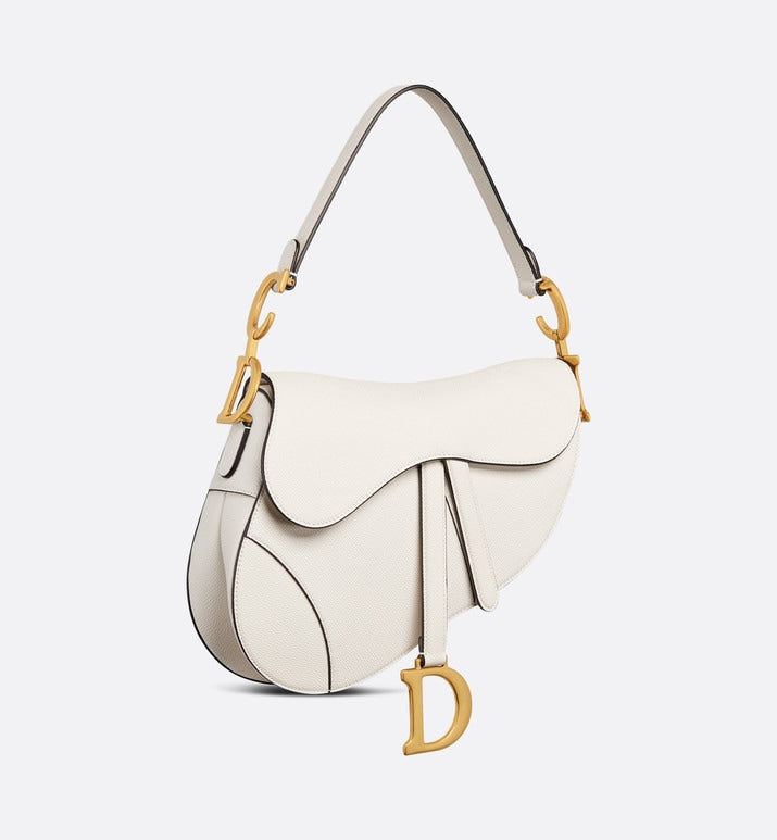 Saddle Bag with Strap • Latte Grained Calfskin