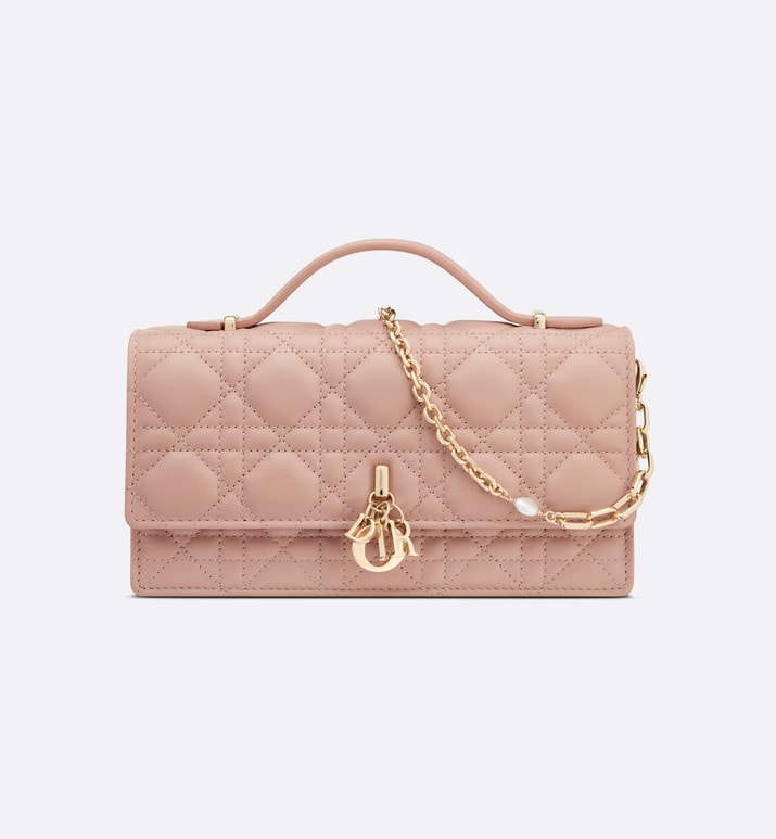 Miss Dior Mini Bag • Rose Des Vents Cannage Lambskin